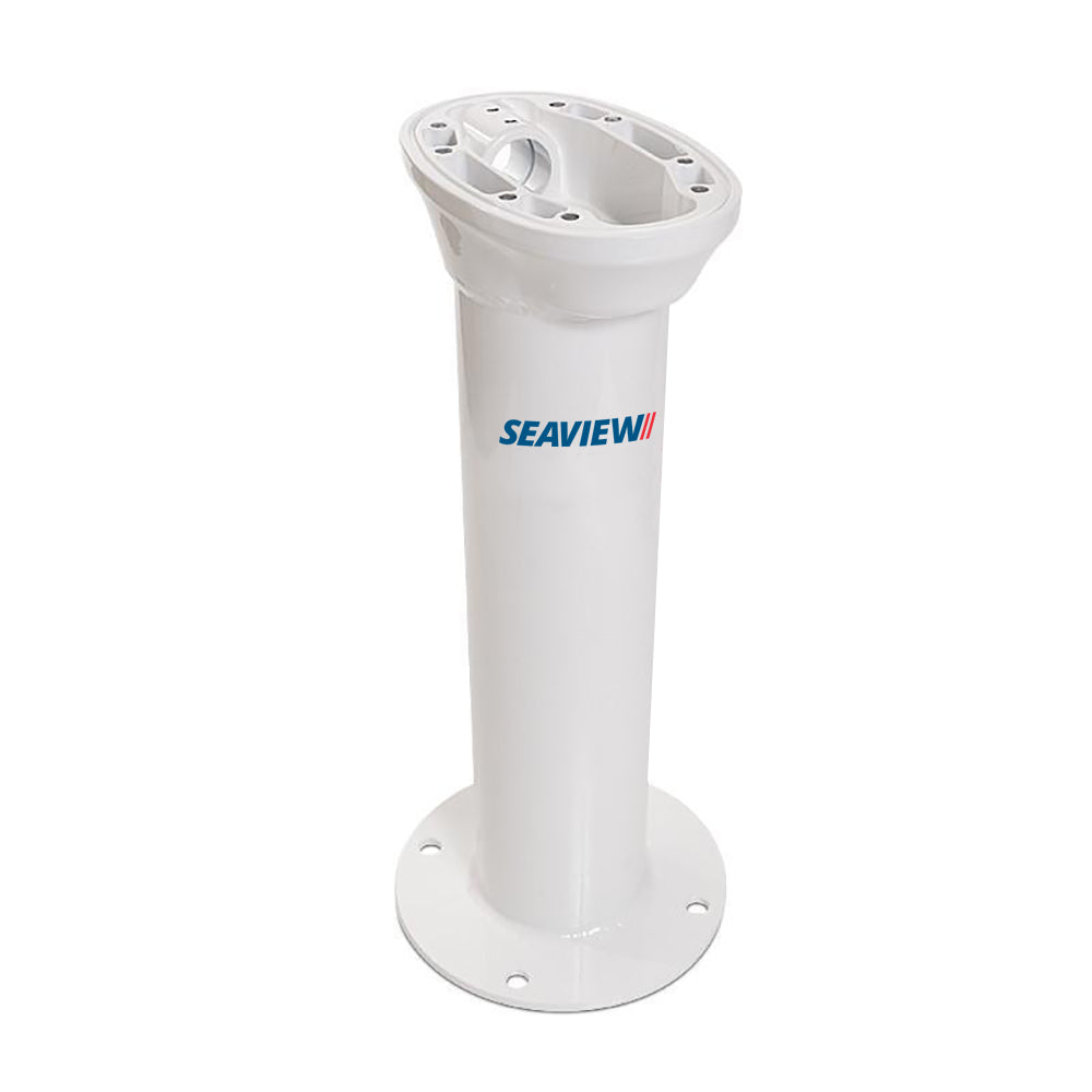 Seaview 18-inch modular vertical radar/TV mount with 8-inch round base plate and top plate for secure installation.