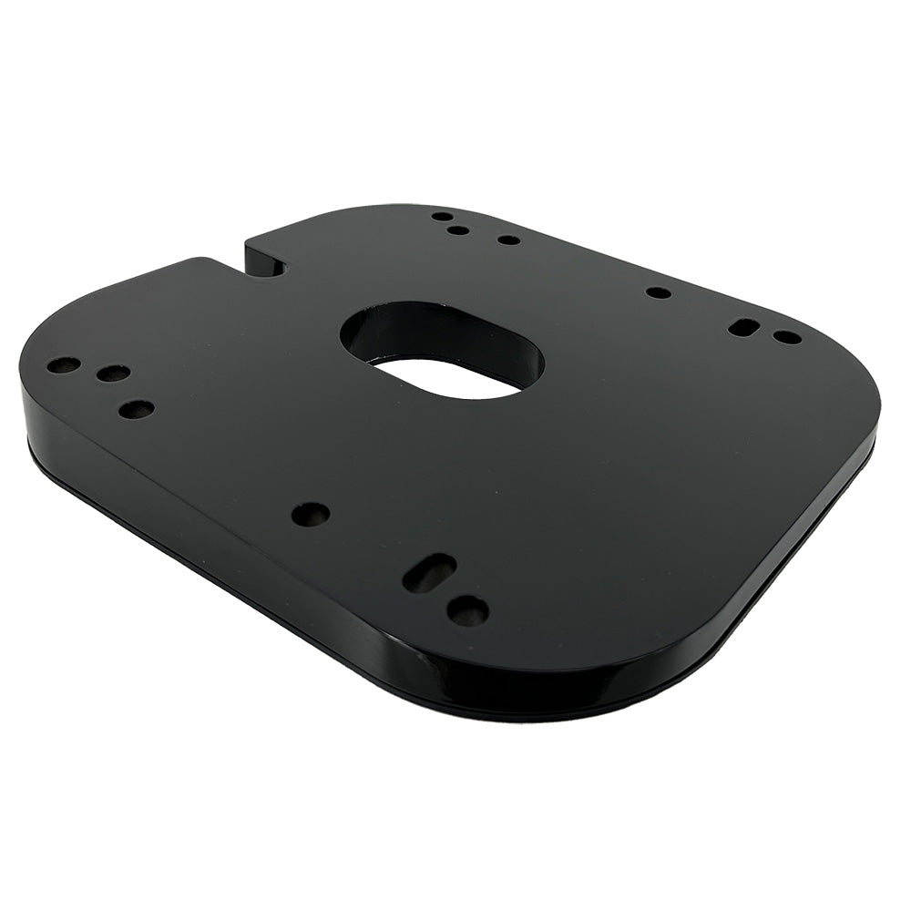 Seaview 4-degree wedge radar mount for closed dome radars, 18-24 inches, black, designed for secure installation of marine radars.