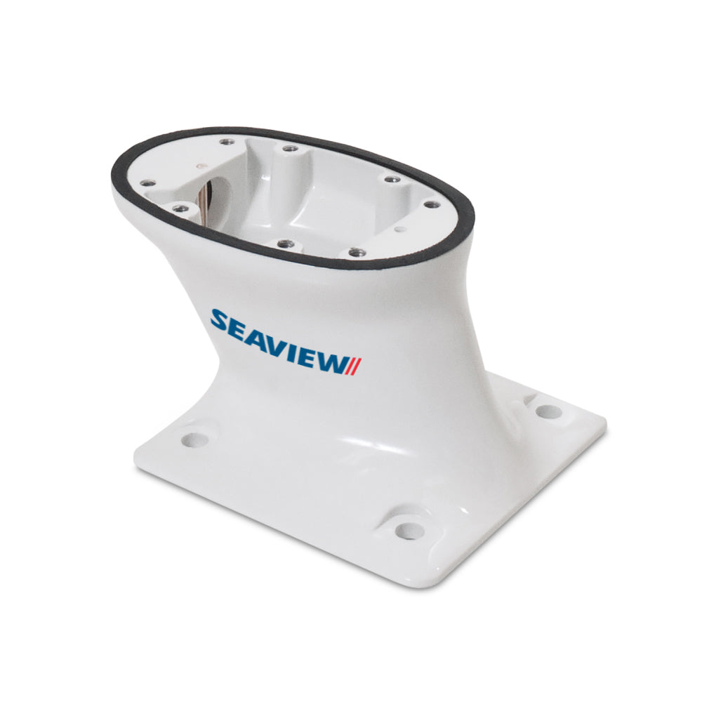 Seaview 5" Modular Mount for radar or TV, with raked 7x7 base plate and top plate, designed for secure mounting.