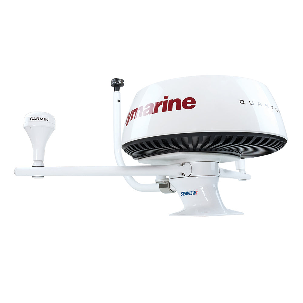Seaview 5-inch modular radar and TV mount with aft raked 7x7 base plate and top plate, for secure mounting on boats