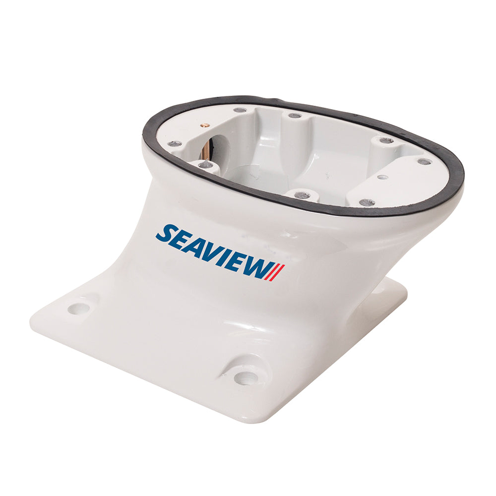 Seaview 5-inch modular forward raked radar and TV mount with 7x7 base plate and top plate for secure installation.
