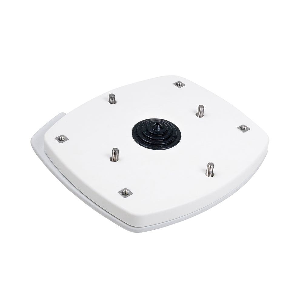 Seaview Adapter Plate for Simrad HALO Open Array Radar, compatible with modular mounts, shown with radar and mounting hardware.