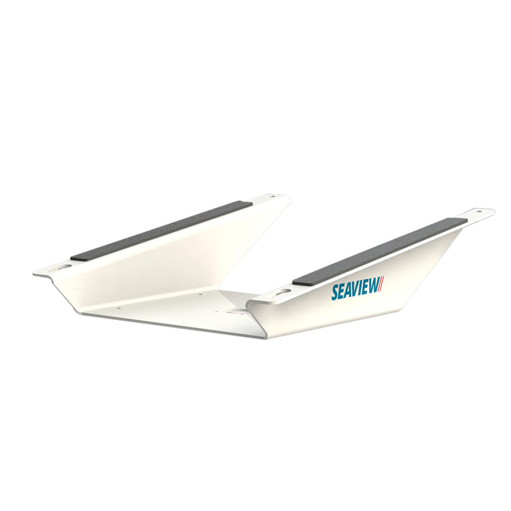 Seaview Aluminum 8 Wedge Base for Starlink Flat High-Performance Antenna, white radar and TV mount component.