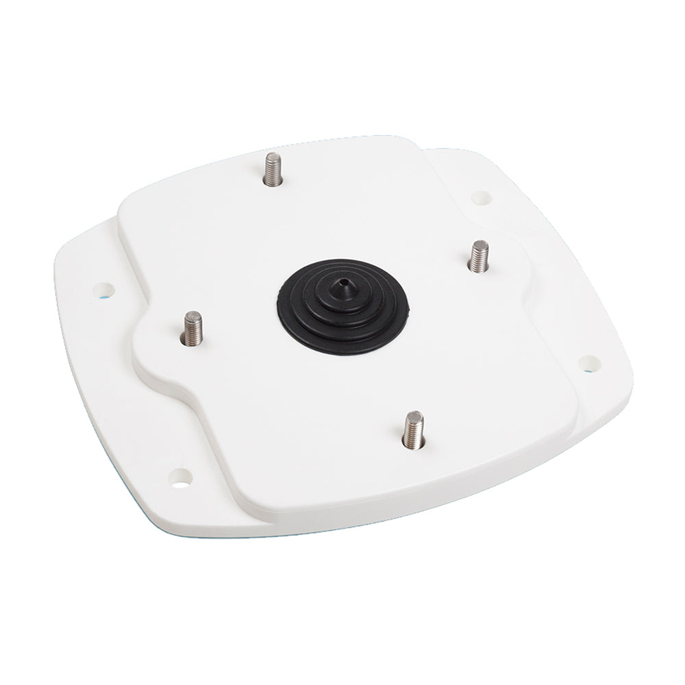 Seaview Direct Mount Adapter Plate for Simrad HALO Open Array Radar, marine radar and TV mount accessory, black metal plate.