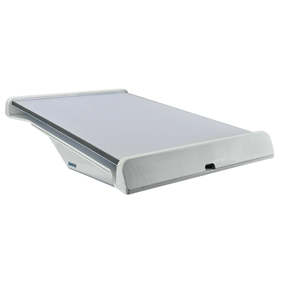 Seaview Gen 3 Starlink antenna mount with 8-degree wedge base, white radar and TV mounting bracket by Seaview