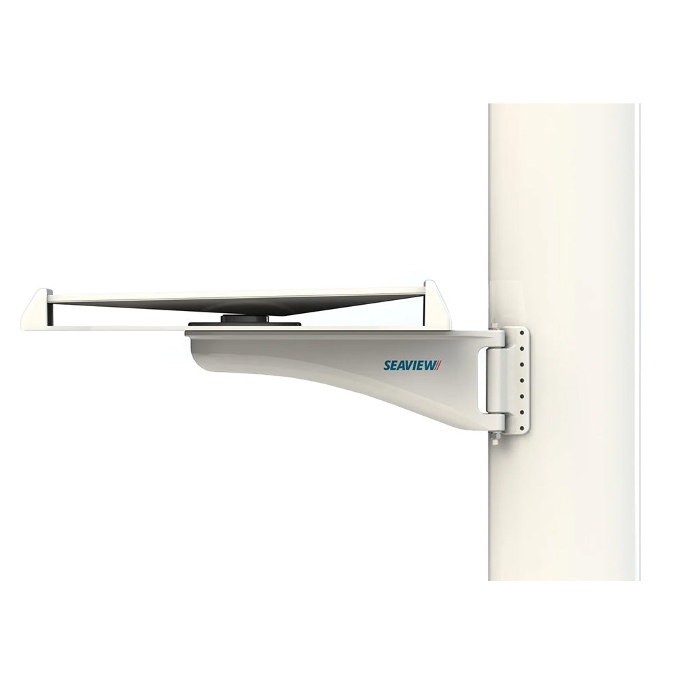 Seaview Mast Mount for Starlink Standard Gen 3 Antenna, radar and TV mount for secure outdoor installation, black metal construction.