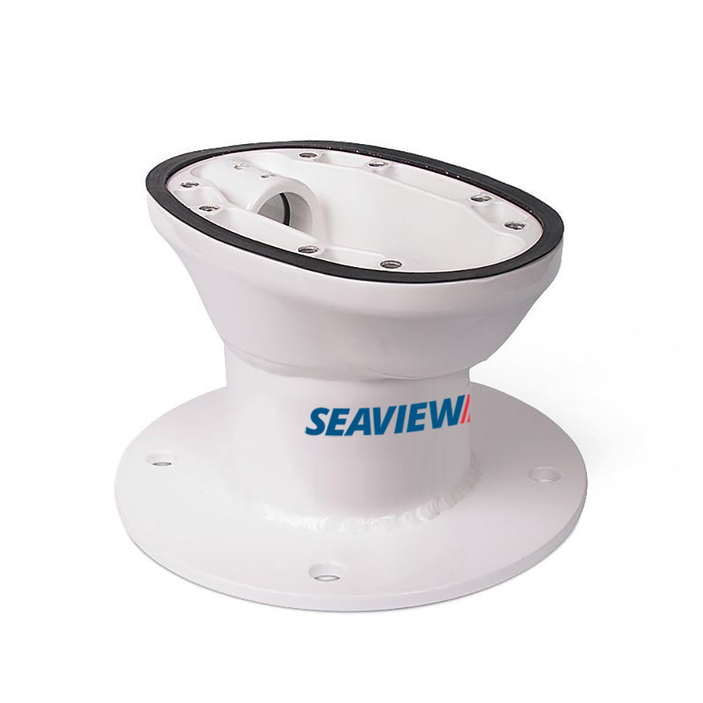 Seaview Modular Mount 8-inch vertical round base plate for radar or TV installation with top plate, sturdy mounting solution.
