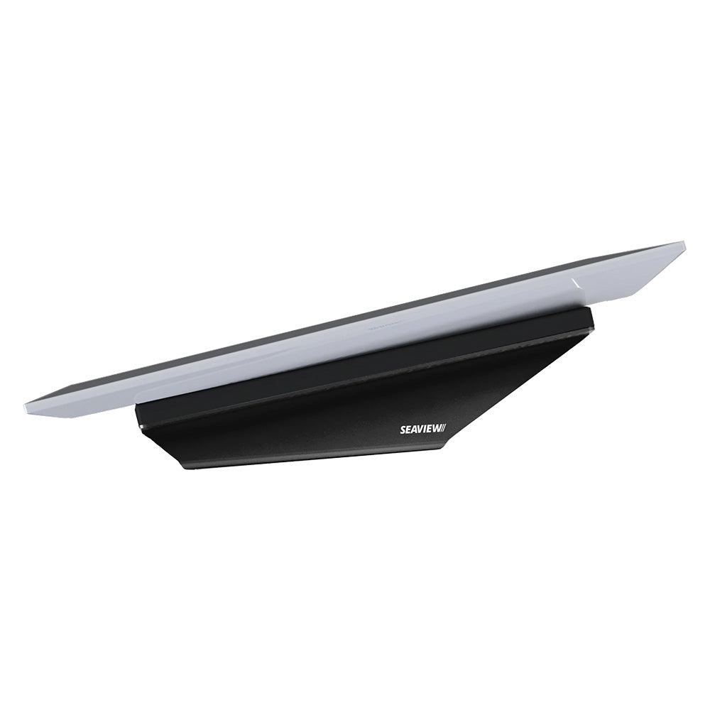 Seaview Performance Gen 3 Starlink antenna mount with 8-degree wedge base in black, designed for radar and TV antenna installation.