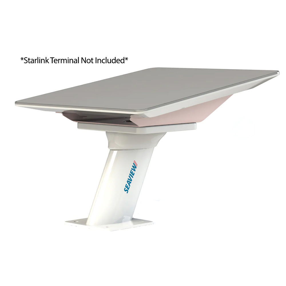 Seaview Starlink high-performance 10-inch pedestal mount with ADASTLKA Starlink top plate for radar and TV mounting.