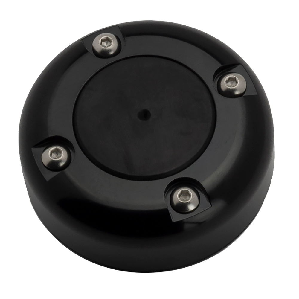 Seaview Cable Seal with Cover, black powder-coated stainless steel wire, size 2-15mm, for wire management applications.
