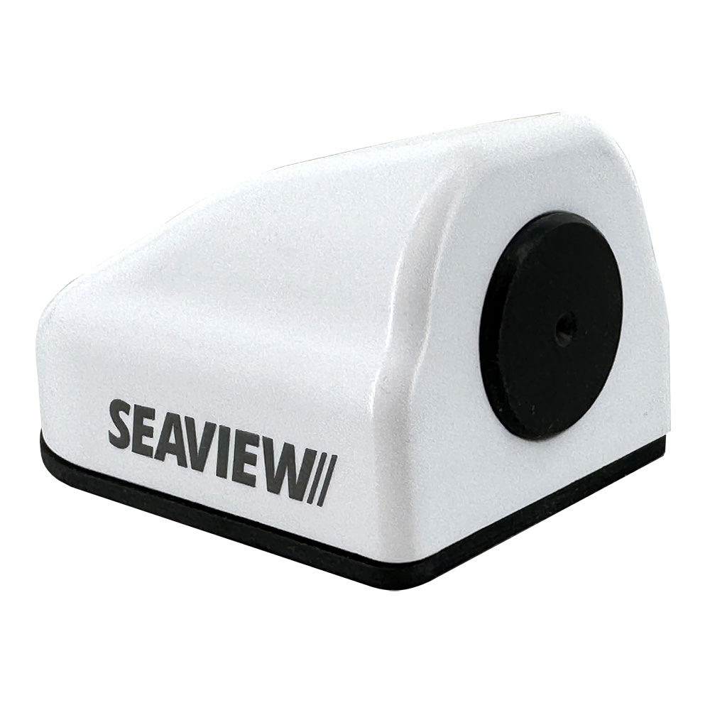 Seaview Horizontal (90) Cable Seal in white for wire management, shown securing multiple cables in a clean, organized setup.
