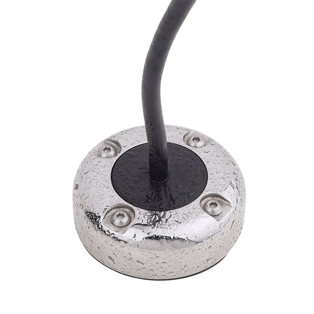 Seaview polished stainless steel cable seal with two secure cables, each 2-15mm diameter, used for wire management and security.