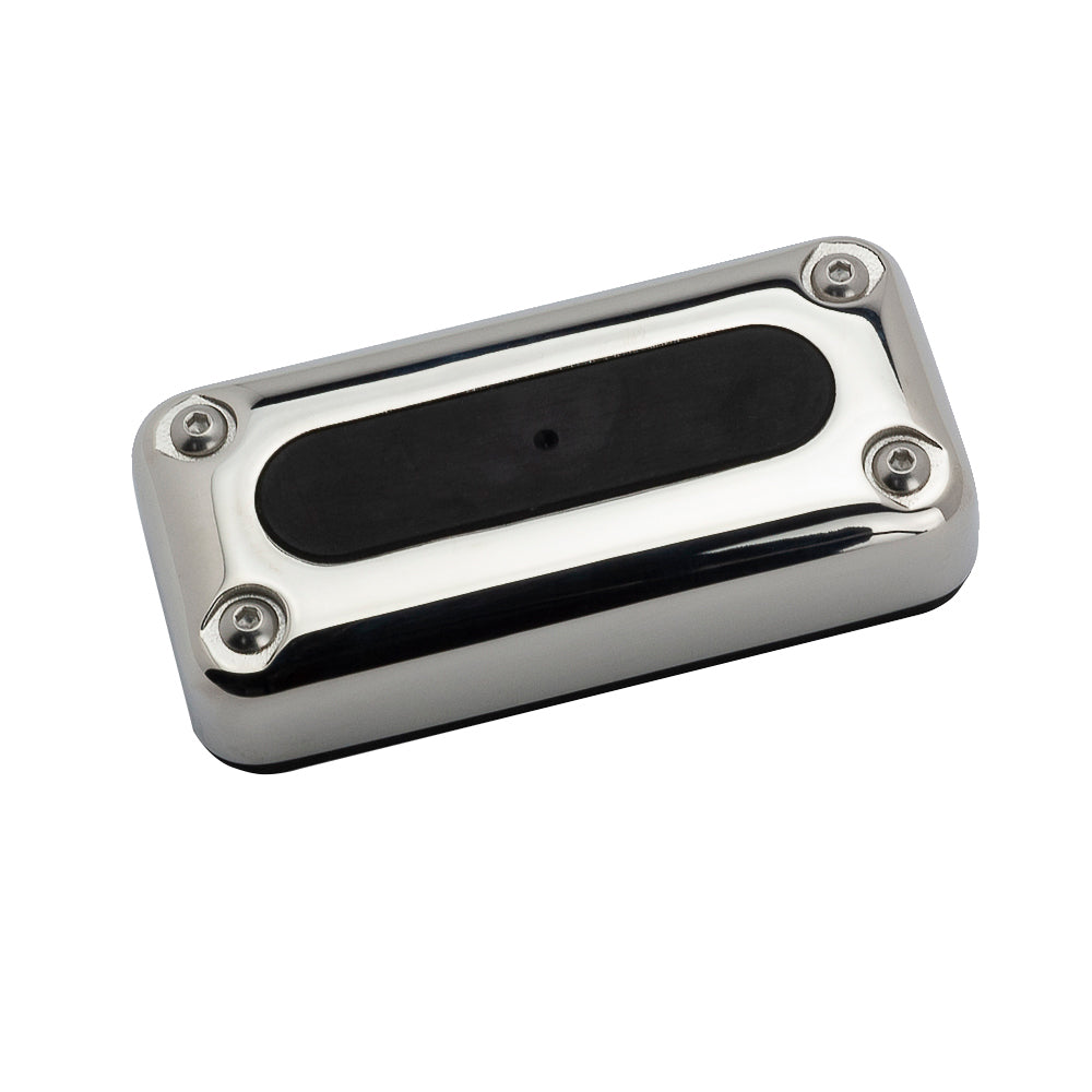 Seaview polished stainless steel cable seal for wire management, securing multiple cables up to 17mm diameter.