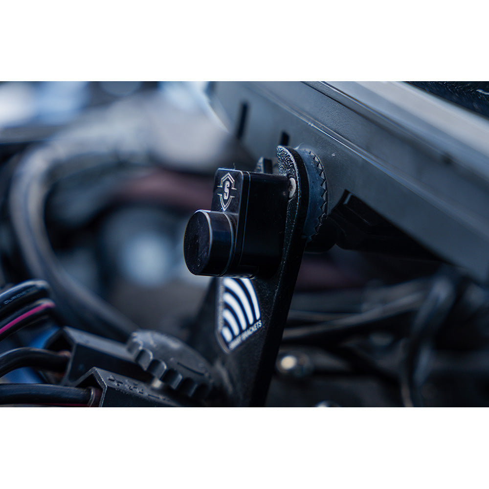 Secure Outdoors Elite Lock for trolling motors, dual universal black lock for outdoor trolling motor accessories.