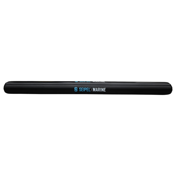 Black Seipel Marine 20-foot inflatable boat bumper, marine accessories for boat protection and bumper cushioning.