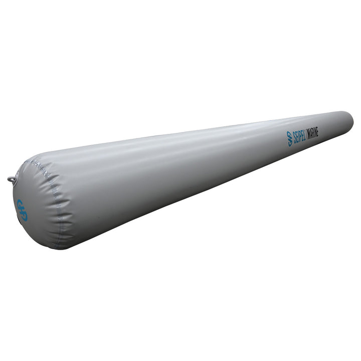 Seipel Marine 20-foot inflatable boat bumper in grey, designed as a durable accessory for marine protection and boat safety.
