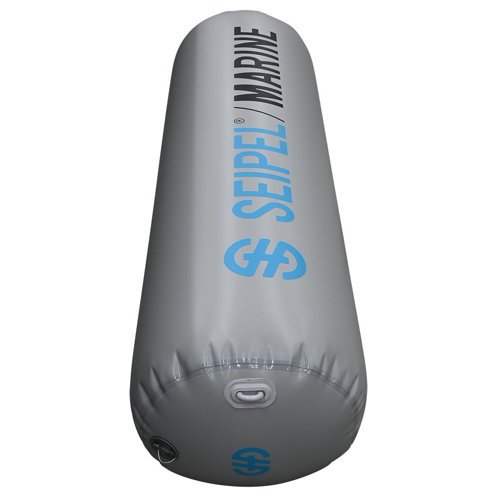 Seipel Marine 5' inflatable boat bumper in grey, marine accessory designed to protect boat hulls from impact.