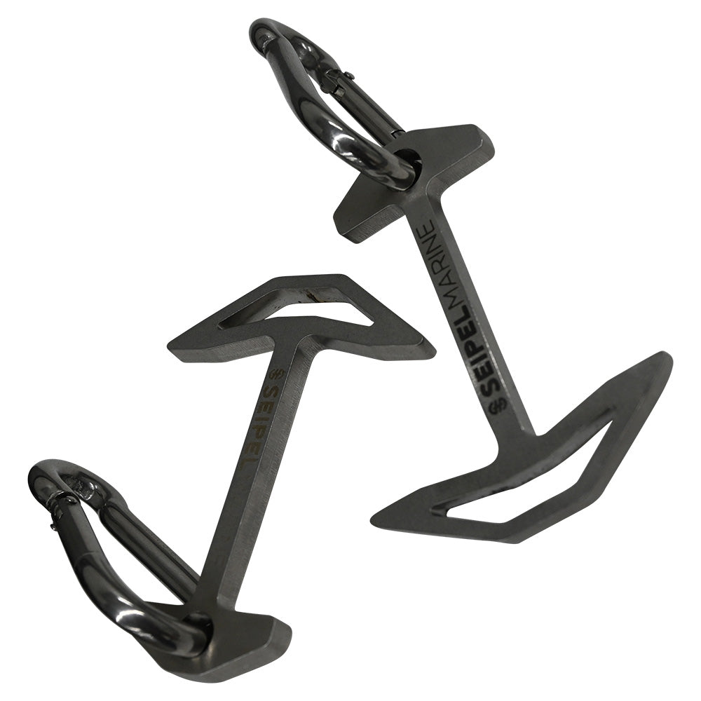 Seipel Marine Quick Dock Cleats 2-Pack, durable metal cleats for boat docks and marine use, shown in the product image.