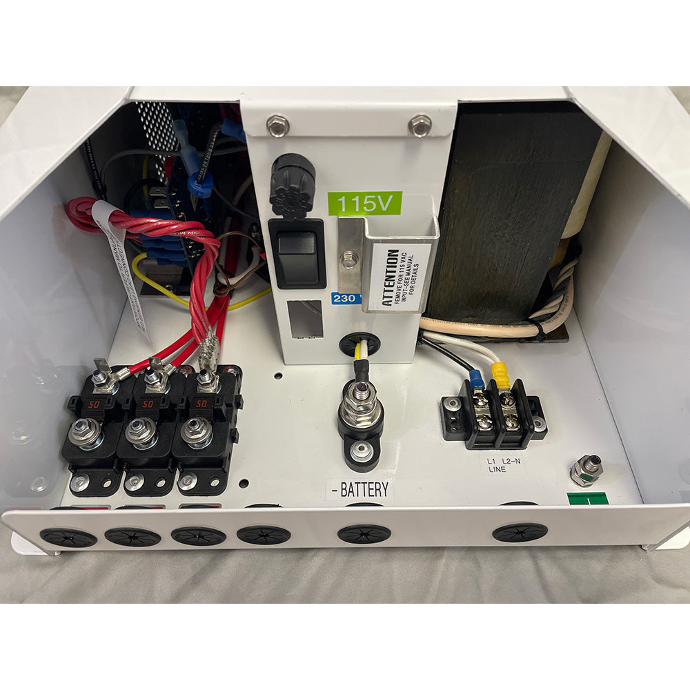 Sentry marine battery charger with 3 banks, 115/230V input, 24V DC, 40A, designed for boat battery charging applications