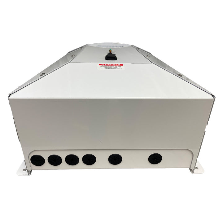 Sentry marine battery charger with 3-bank system, 115/230V input, 24V DC, 40A capacity, designed for boat battery charging.