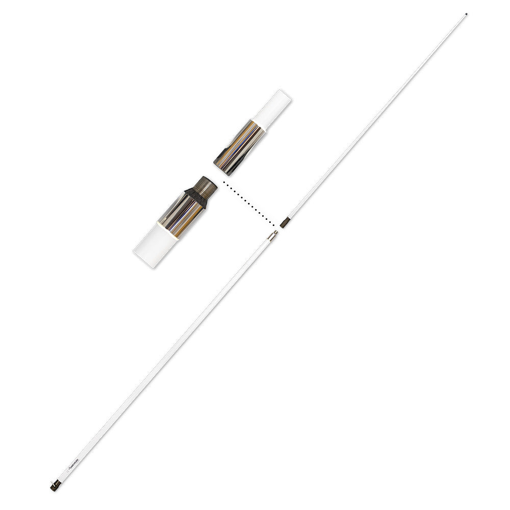 Shakespeare Galaxy 5230 14' VHF antenna with 8dB gain, black marine antenna for VHF radio communication.