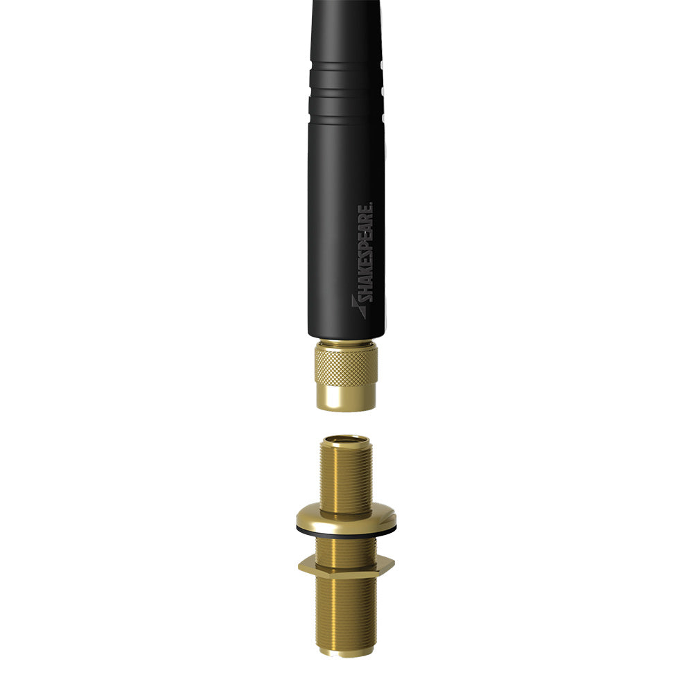Shakespeare VHF 7-inch rubber duck antenna for marine radios, durable and compact antenna designed for VHF communication.