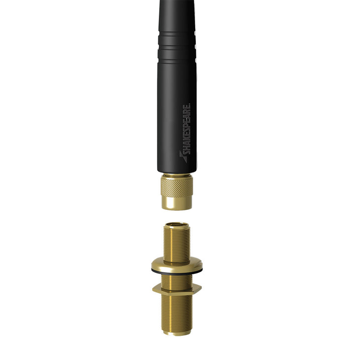 Shakespeare VHF 7-inch rubber duck antenna for marine radios, durable and compact antenna designed for VHF communication.