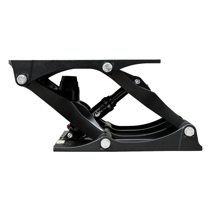 Black Shockwave S5-AL Suspension Base for seating by Shockwave Seats, shown from a front angle with mounting details.