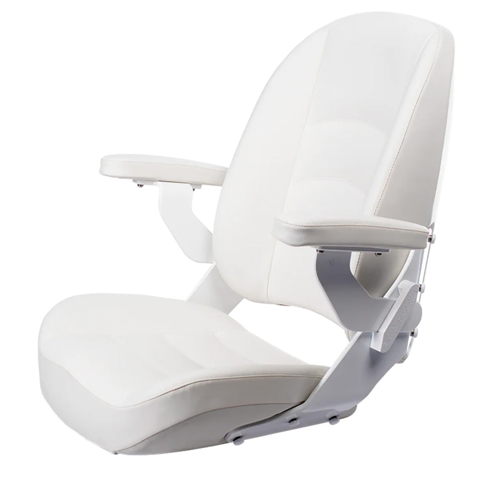 Shockwave S5 Corbin mid-back seat in storm white, ergonomic seating with adjustable headrest and cushioned design for comfort