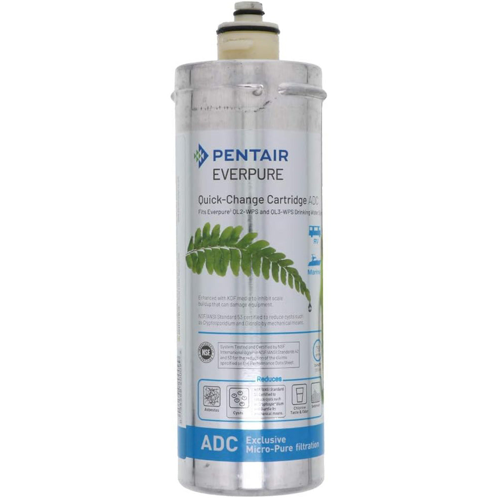 Shurflo by Pentair ADC Bacteriostatic Everpure Filter accessory for water filtration systems.