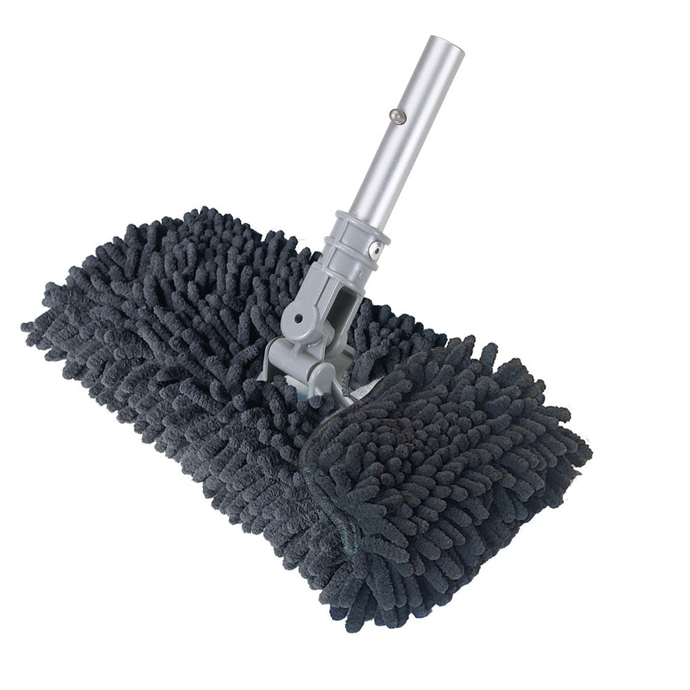 Shurhold microfiber pad base cover for cleaning, featuring soft microfiber material and elastic edges for secure fit.