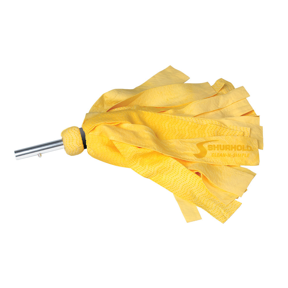 Shurhold Standard Wave Mop Head for cleaning, with durable microfiber strands and ergonomic handle attachment.
