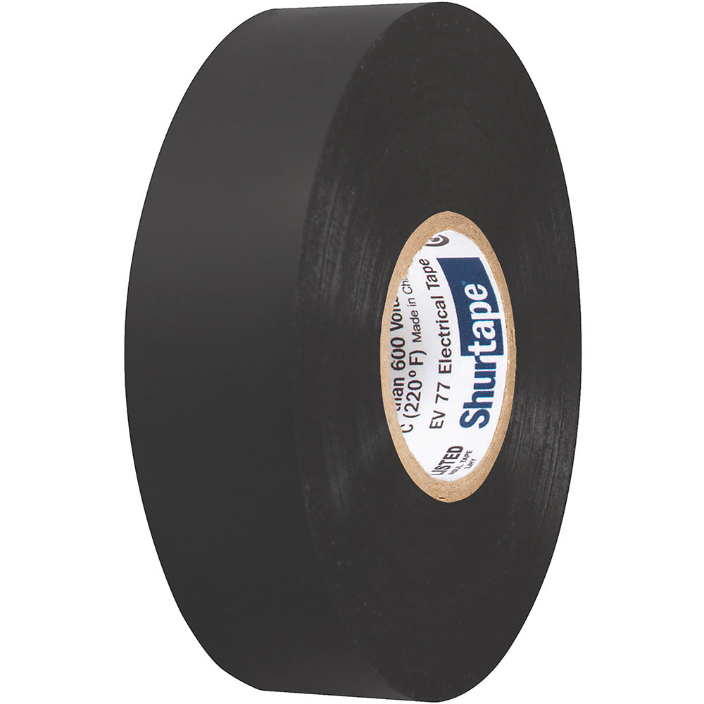 Shurtape EV 077B Professional Grade Black Electrical Tape f/Insulating  Splicing - 3/4" x 66&