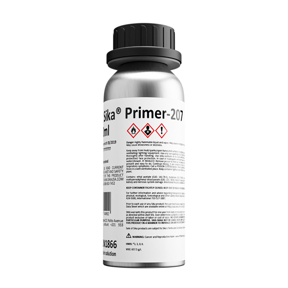 Sika Primer-207 pigmented solvent-based primer for various substrates, used in adhesives, sealants, and tapes applications.