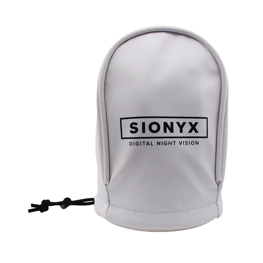 SIONYX White vinyl cover accessory for Digital Nightwave camera, made of durable material with branding details visible.