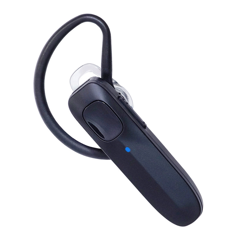 Standard Horizon Bluetooth headset for HX891BT radio, black over-ear design with adjustable headband and inline microphone.