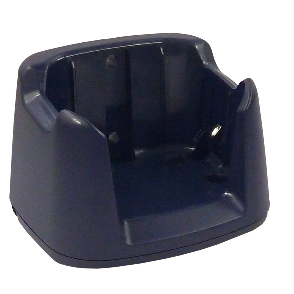 Standard Horizon HX320 charging cradle for handheld radio, accessory with charging port and secure fitting for device.