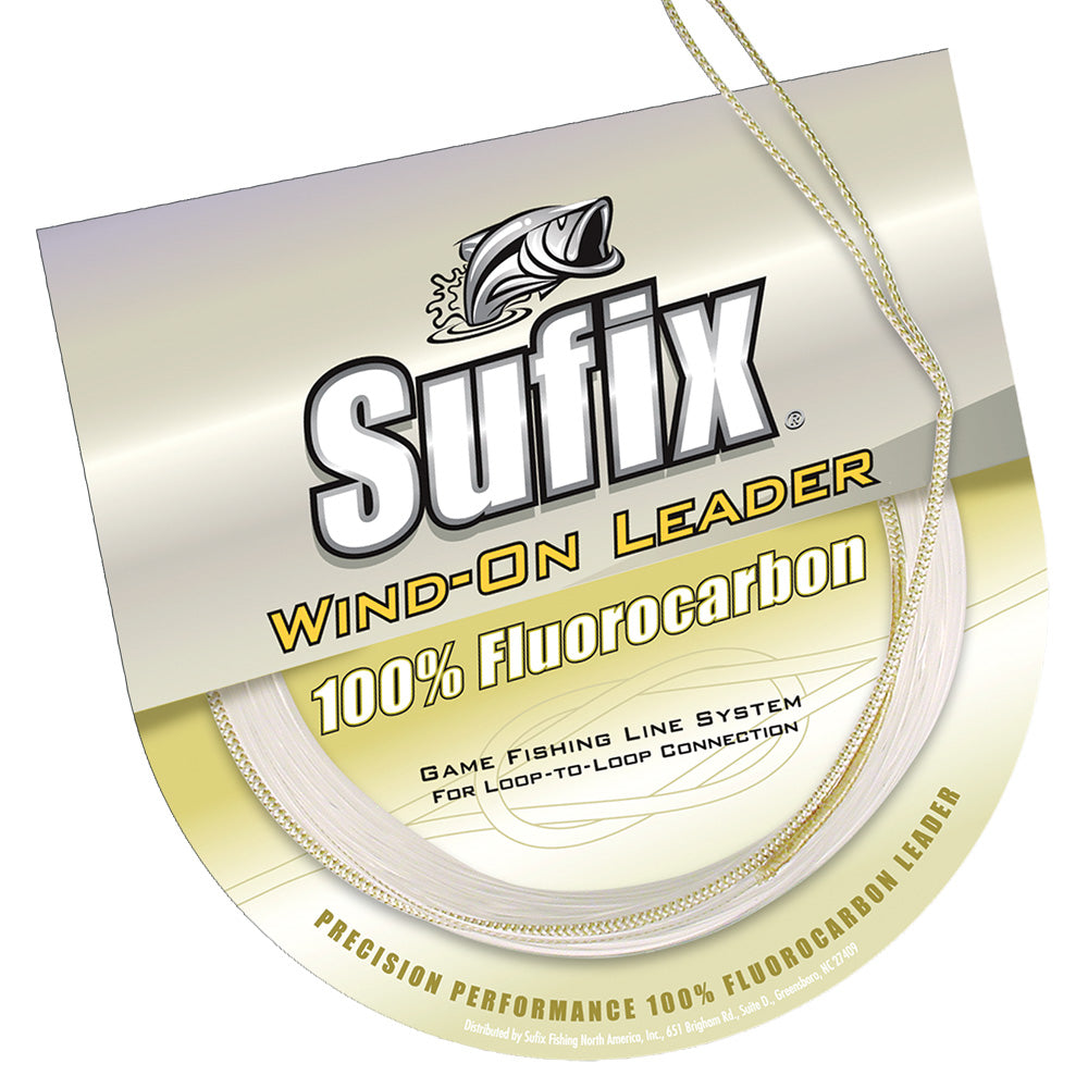 Bas de ligne Sufix Wind-On 100 % fluorocarbone transparent - 100 lb - 11 yds