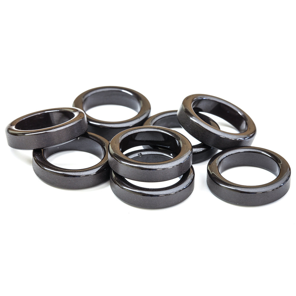 Tigress 1/2" ceramic kite rings for kite fishing, shown in a set of 8, durable and corrosion-resistant fishing accessories.