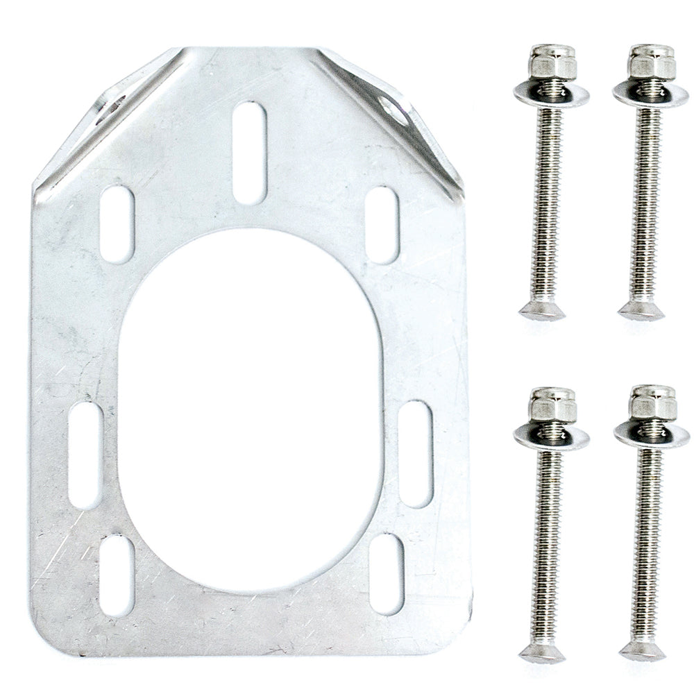 Tigress Universal Backing Plate for rod holder accessories, displayed on a fishing rod with mounting features visible.