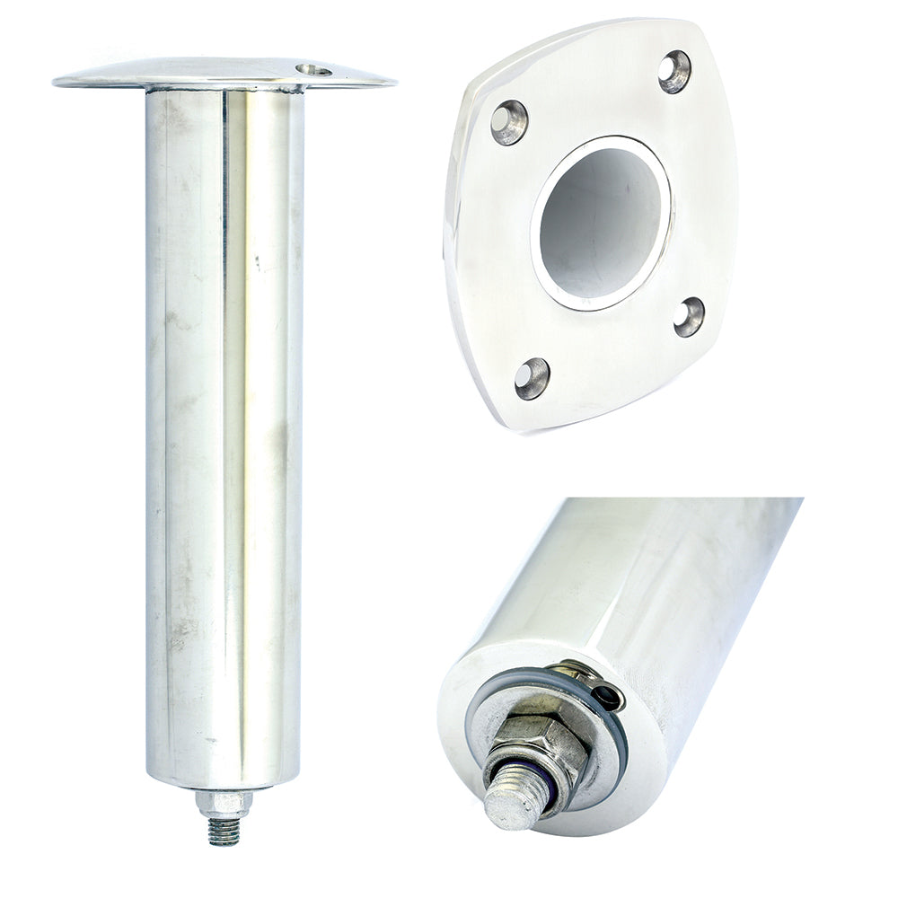 Tigress 4-hole swivel rectangular head rod holder in 0-degree angle, 10.5 inches, designed for fishing rods.