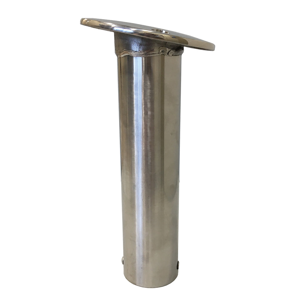 Stainless steel Tigress Economy Gunnel Mount Rod Holder for fishing boats, featuring a durable design and secure rod support.