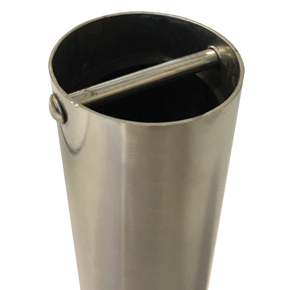 Tigress Economy stainless steel gunnel mount rod holder for fishing boats, 15-inch length with durable design.