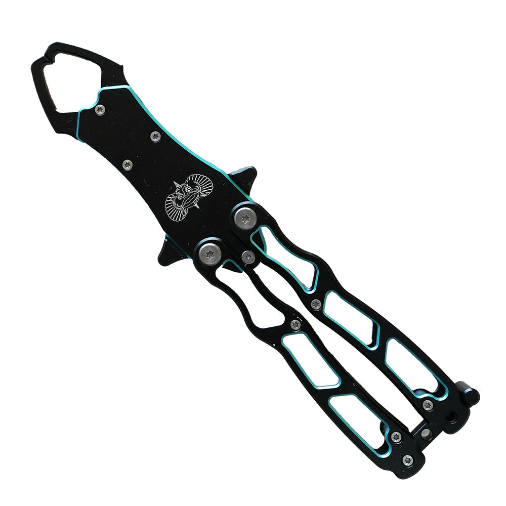 Toadfish Stowaway Fish Gripper, a compact fishing accessory with a secure grip for handling fish safely and efficiently.