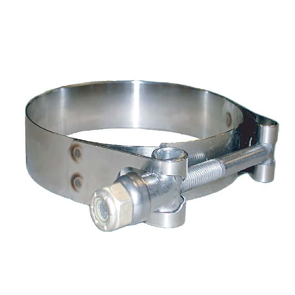 Set of 10 Trident Marine stainless steel T-bolt clamps with 3/4 inch band, adjustable for 8.25 to 8.69 inches.