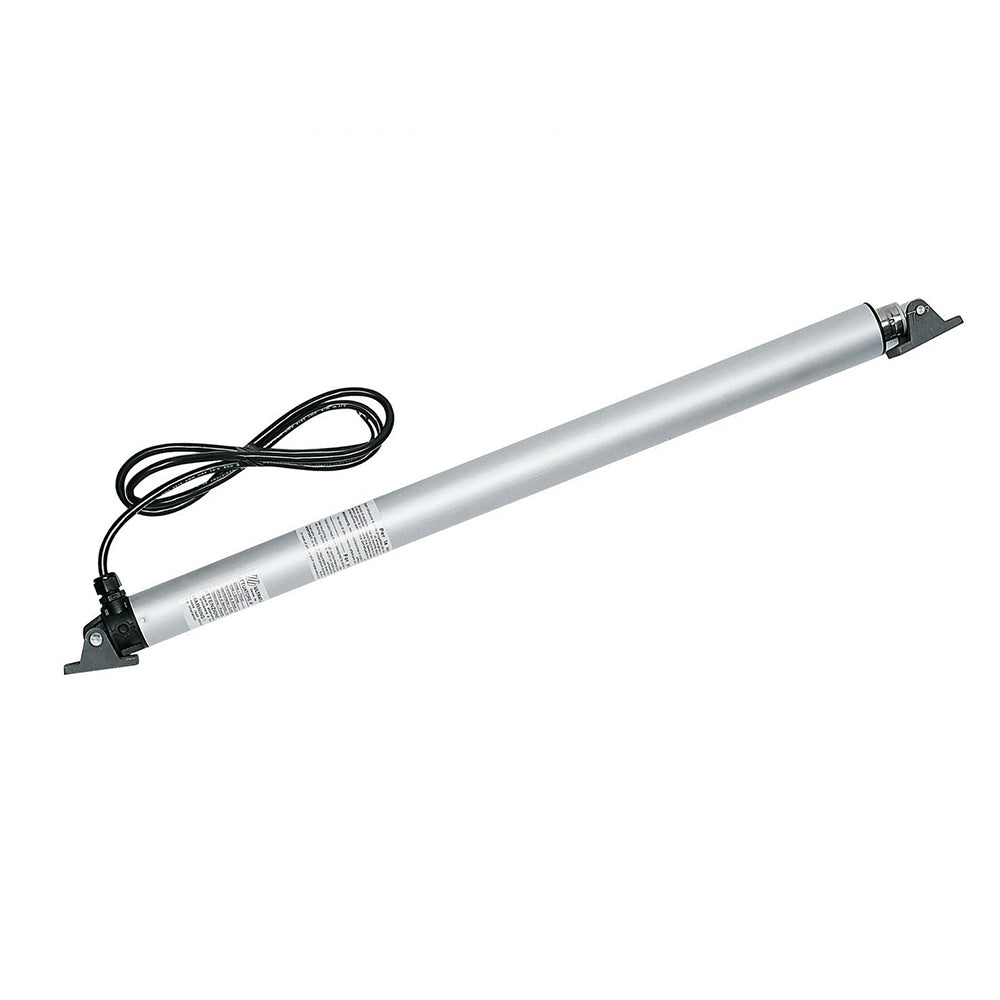 Uflex USA Mechanical Hatchlifter 12-inch STK Fast accessory for boat hatch lifting, shown in black with metal components.
