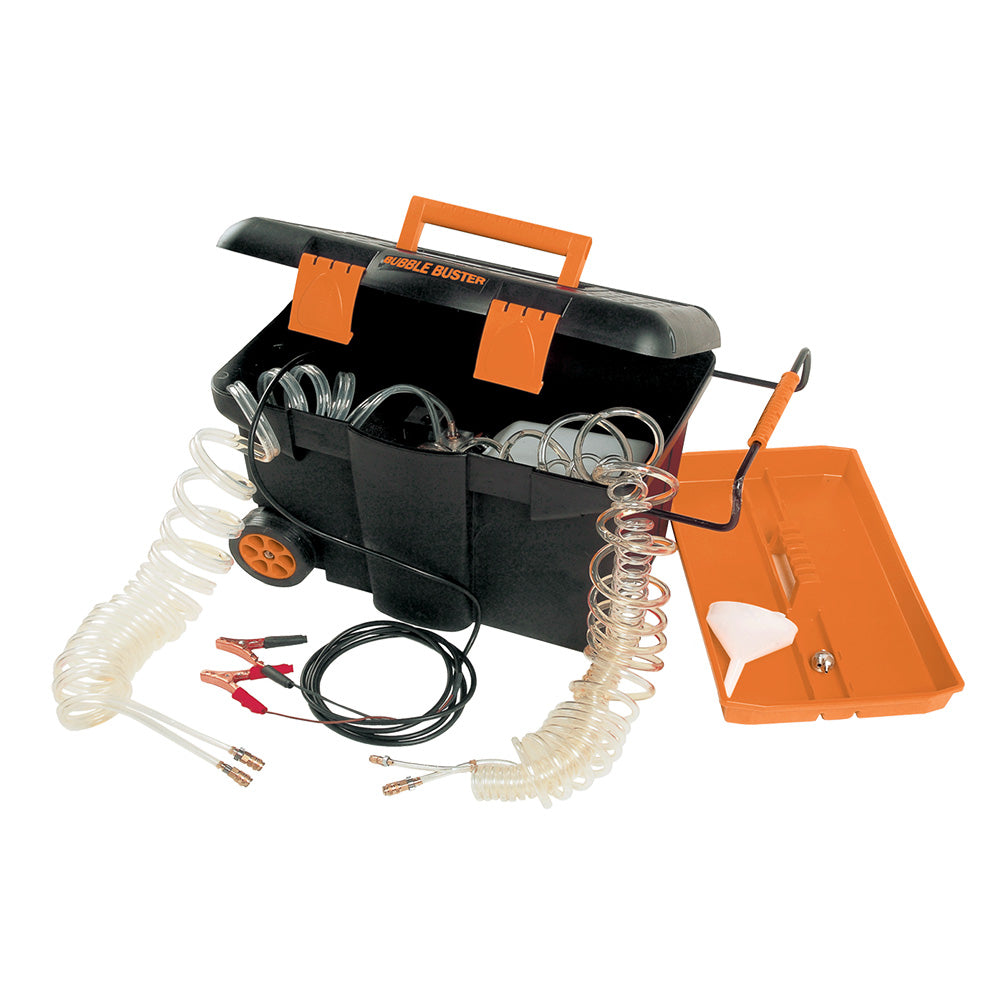 Uflex USA portable hydraulic purging system accessory with control valves and hoses for hydraulic system maintenance.