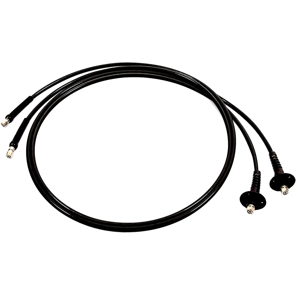 Uflex USA hydraulic steering hose kit with two hoses and bulkhead fittings, suitable for boat steering systems.