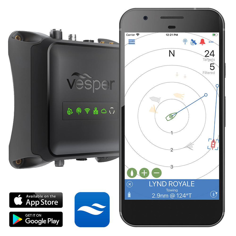 Vesper Cortex M1 Class B SOTDMA SmartAIS transponder with remote vessel monitoring, designed for worldwide maritime navigation.