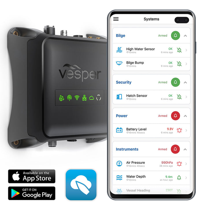Vesper Cortex M1 Class B SOTDMA SmartAIS transponder with remote vessel monitoring, designed for worldwide maritime navigation.